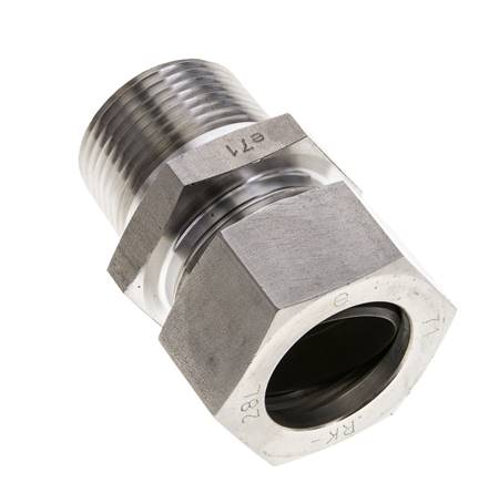 1'' NPT Außengewinde x 28L Gerader Schneidring aus Edelstahl 160 Bar DIN 2353