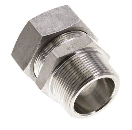 1 1/2'' NPT-Außengewinde x 42L Edelstahl-Schneidring gerade 160 bar DIN 2353