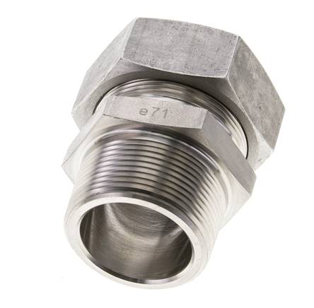 1 1/2'' NPT-Außengewinde x 42L Edelstahl-Schneidring gerade 160 bar DIN 2353