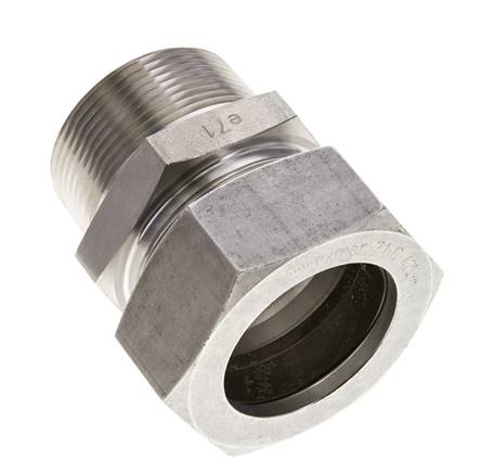 1 1/2'' NPT-Außengewinde x 42L Edelstahl-Schneidring gerade 160 bar DIN 2353