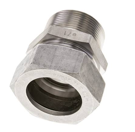 1 1/2'' NPT-Außengewinde x 42L Edelstahl-Schneidring gerade 160 bar DIN 2353