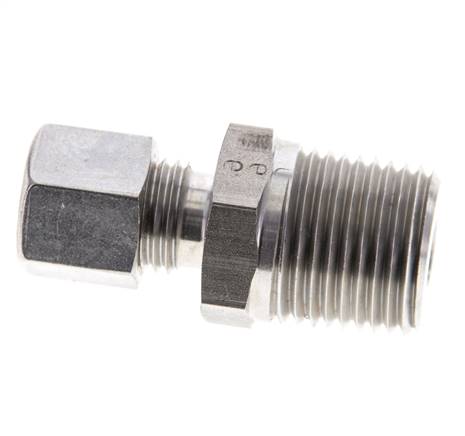 1/2'' NPT Außengewinde x 8L Edelstahl Verschraubung 315 Bar DIN 2353