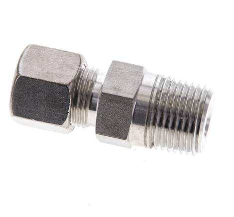 1/2'' NPT-Außengewinde x 10S Edelstahl-Druckverschraubung 630 bar DIN 2353