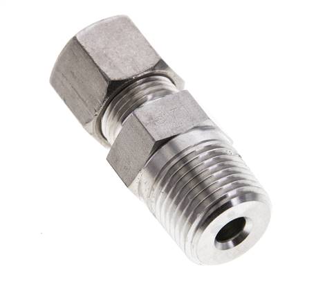 1/2'' NPT-Außengewinde x 10S Edelstahl-Druckverschraubung 630 bar DIN 2353