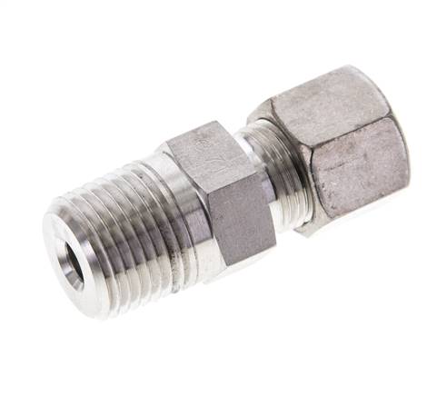 1/2'' NPT-Außengewinde x 10S Edelstahl-Druckverschraubung 630 bar DIN 2353