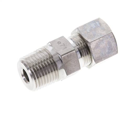 1/2'' NPT-Außengewinde x 12S Edelstahl-Druckverschraubung 630 bar DIN 2353