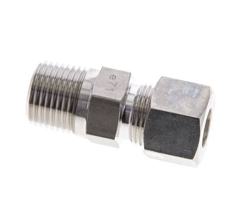 1/2'' NPT-Außengewinde x 12S Edelstahl-Druckverschraubung 630 bar DIN 2353