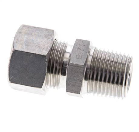 1/2'' NPT-Außengewinde x 15L Edelstahl-Kompressionsverschraubung 315 Bar DIN 2353