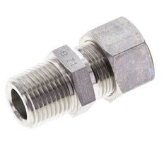 1/2'' NPT-Außengewinde x 15L Edelstahl-Kompressionsverschraubung 315 Bar DIN 2353