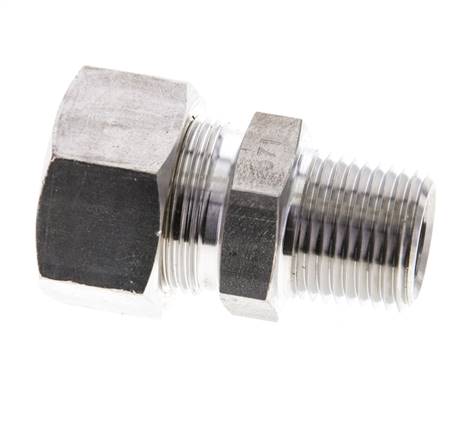 1/2'' NPT-Außengewinde x 18L Edelstahl-Kompressionsverschraubung 315 Bar DIN 2353