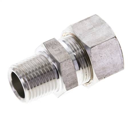 1/2'' NPT-Außengewinde x 18L Edelstahl-Kompressionsverschraubung 315 Bar DIN 2353