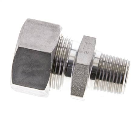 1/2'' NPT-Außengewinde x 22L Edelstahl-Verschraubung mit gerader Kompression 160 bar DIN 2353