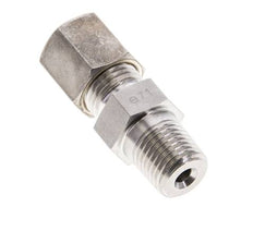 1/4'' NPT-Außengewinde x 6S Edelstahl-Kompressionsverschraubung gerade 630 bar DIN 2353