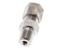 1/4'' NPT-Außengewinde x 6S Edelstahl-Kompressionsverschraubung gerade 630 bar DIN 2353