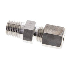 1/4'' NPT-Außengewinde x 6S Edelstahl-Kompressionsverschraubung gerade 630 bar DIN 2353