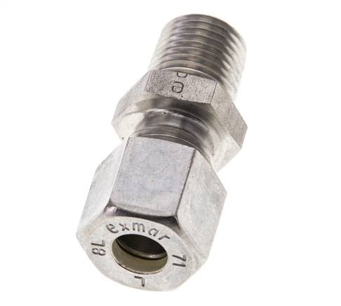 1/4'' NPT Außengewinde x 8L Edelstahl Verschraubung 315 Bar DIN 2353