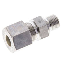 1/4'' NPT-Außengewinde x 10S Edelstahl-Kompressionsverschraubung gerade 630 bar DIN 2353