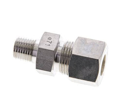 1/4'' NPT-Außengewinde x 12S Edelstahl-Kompressionsverschraubung gerade 630 bar DIN 2353