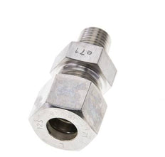 1/4'' NPT-Außengewinde x 12S Edelstahl-Kompressionsverschraubung gerade 630 bar DIN 2353