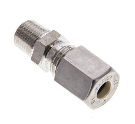 1/8'' NPT-Außengewinde x 6L Edelstahl-Kompressionsverschraubung 315 Bar DIN 2353
