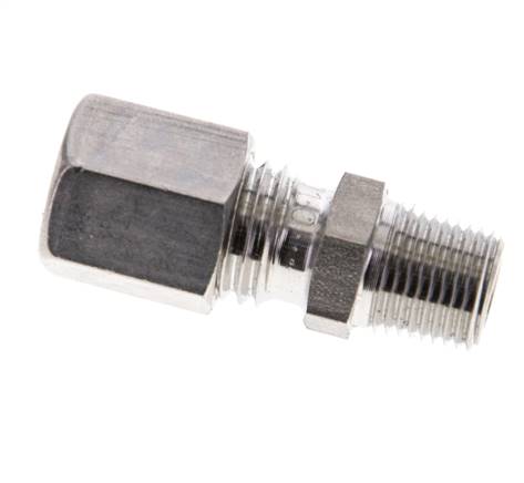 1/8'' NPT-Außengewinde x 6L Edelstahl-Kompressionsverschraubung 315 Bar DIN 2353