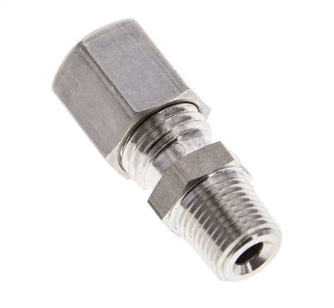 1/8'' NPT-Außengewinde x 6L Edelstahl-Kompressionsverschraubung 315 Bar DIN 2353