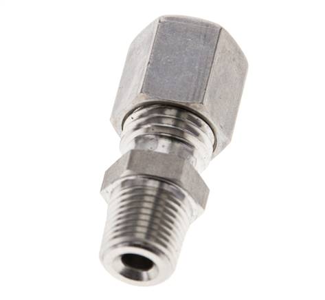 1/8'' NPT-Außengewinde x 6L Edelstahl-Kompressionsverschraubung 315 Bar DIN 2353