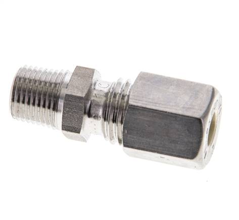 1/8'' NPT-Außengewinde x 6L Edelstahl-Kompressionsverschraubung 315 Bar DIN 2353