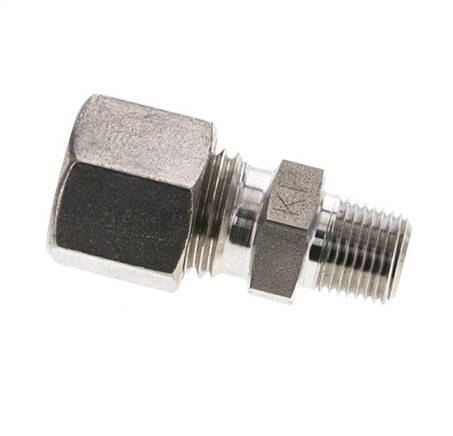 1/8'' NPT-Außengewinde x 8L Edelstahl-Kompressionsverschraubung 315 Bar DIN 2353