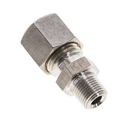 1/8'' NPT-Außengewinde x 8L Edelstahl-Kompressionsverschraubung 315 Bar DIN 2353