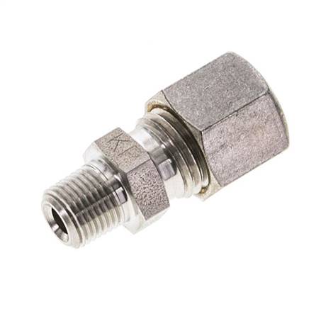 1/8'' NPT-Außengewinde x 8L Edelstahl-Kompressionsverschraubung 315 Bar DIN 2353