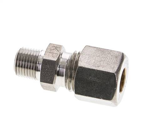 1/8'' NPT-Außengewinde x 8L Edelstahl-Kompressionsverschraubung 315 Bar DIN 2353