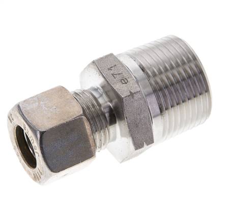 3/4'' NPT-Außengewinde x 12L Edelstahl-Kompressionsverschraubung 315 Bar DIN 2353