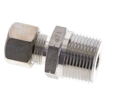3/4'' NPT-Außengewinde x 12L Edelstahl-Kompressionsverschraubung 315 Bar DIN 2353