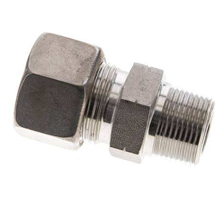 3/4'' NPT-Außengewinde x 20S Edelstahl-Kompressionsverschraubung gerade 400 bar DIN 2353