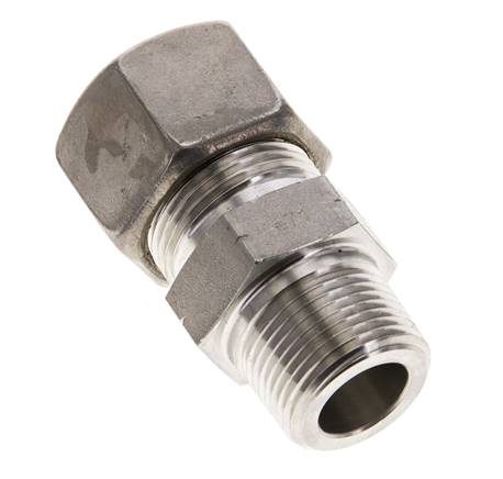 3/4'' NPT-Außengewinde x 20S Edelstahl-Kompressionsverschraubung gerade 400 bar DIN 2353