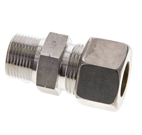 3/4'' NPT-Außengewinde x 20S Edelstahl-Kompressionsverschraubung gerade 400 bar DIN 2353