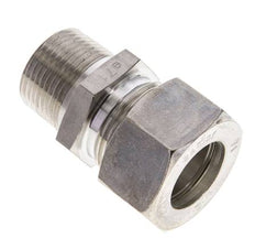 3/4'' NPT-Außengewinde x 22L Edelstahl-Kompressionsverschraubung gerade 160 bar DIN 2353