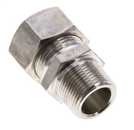 3/4'' NPT-Außengewinde x 22L Edelstahl-Kompressionsverschraubung gerade 160 bar DIN 2353