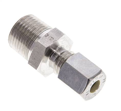 3/8'' NPT Außengewinde x 6L Edelstahl Verschraubung 315 Bar DIN 2353