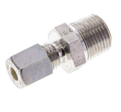 3/8'' NPT Außengewinde x 6L Edelstahl Verschraubung 315 Bar DIN 2353