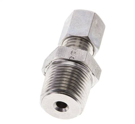 3/8'' NPT Außengewinde x 6L Edelstahl Verschraubung 315 Bar DIN 2353