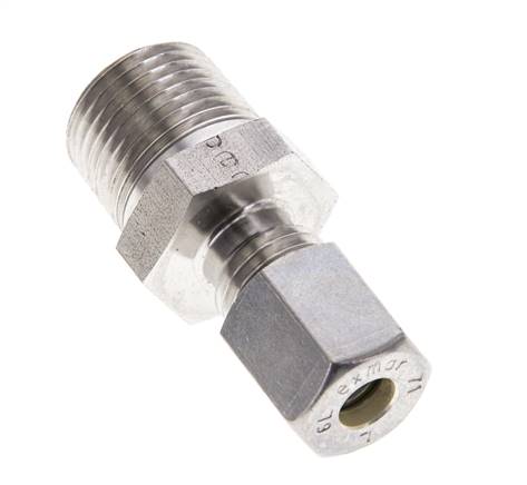 3/8'' NPT Außengewinde x 6L Edelstahl Verschraubung 315 Bar DIN 2353