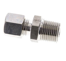 3/8'' NPT Außengewinde x 8L Edelstahl Verschraubung 315 Bar DIN 2353