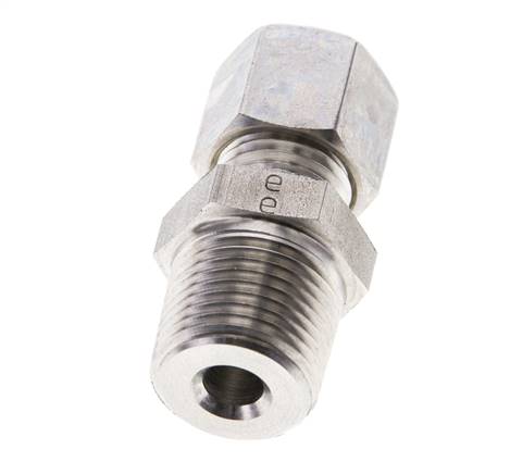 3/8'' NPT Außengewinde x 8L Edelstahl Verschraubung 315 Bar DIN 2353
