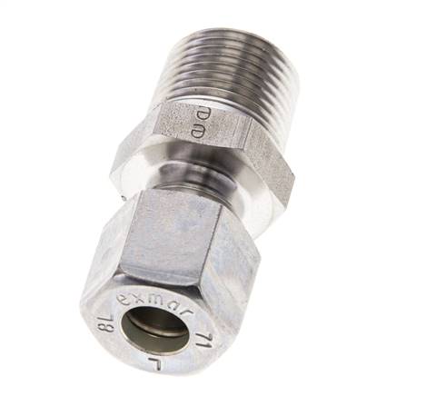 3/8'' NPT Außengewinde x 8L Edelstahl Verschraubung 315 Bar DIN 2353