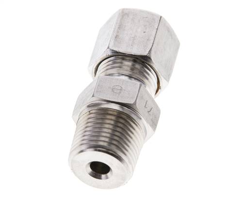 3/8'' NPT-Außengewinde x 8S Edelstahl-Kompressionsverschraubung 630 bar DIN 2353