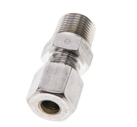 3/8'' NPT-Außengewinde x 8S Edelstahl-Kompressionsverschraubung 630 bar DIN 2353