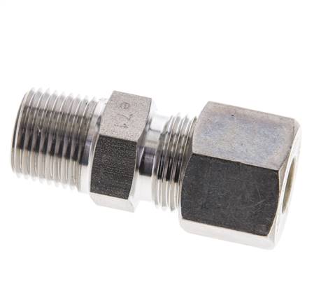 3/8'' NPT-Außengewinde x 10S Edelstahl-Kompressionsverschraubung 630 bar DIN 2353