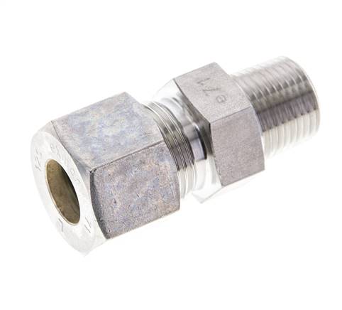 3/8'' NPT-Außengewinde x 12S Edelstahl-Kompressionsverschraubung 630 bar DIN 2353